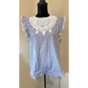 Women's LOFT Lace Embroidered Top